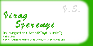 virag szerenyi business card